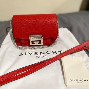 Givenchy Gv3 Mini Bag in Fig Pink/Cherry Red
